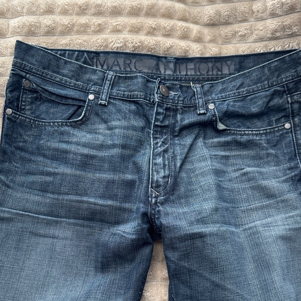 Marc Anthony Men's Dark Blue Slim Jeans